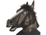 Loftus Men Black Horse w Mane Animal Head Mask Black White One Size