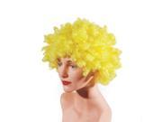 Star Power Adult Curly Fluffy Economy Clown Wig Yellow One Size