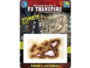 Tinsley Transfers Zombie Jaw Bone Makeup FX Transfers