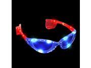 Rinco Patriotic Flashing Light Up Glasses Red White Blue One Size