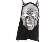 Star Power Adult Reflective Hooded Devil Face Mask Silver One Size Adult
