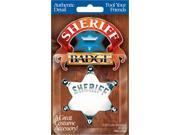 Star Power Boys Cowboy Sheriff Engravable Badge Silver One Size