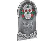 Loftus Dia De Los Muertos Graveyard 22 Tall Tombstone Grey Multi