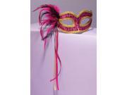 Forum Women Women s Masquerade Feather Mask Pink One Size