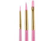 snazaroo Face Painting Starter 3pc Set of Brushes Pink