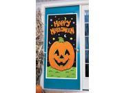 Fun World Happy Halloween Pumpkin Ghosts 5ft Door Cover
