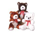 Ribbon Teddy Bear Valentines Day 6 in Plush Animals Brown White 12 Pack
