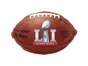 Anagram Super Bowl LI NFL Football Shape 18 Foil Balloon Brown