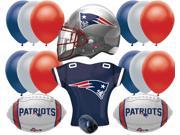 New England Patriots Football Super Bowl Party Helmet Jersey 17pc Balloon Pack