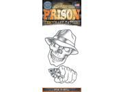 UPC 893507001133 product image for Tinsley Transfers Stick Up Skull Prison Temporary Tattoo FX, Black White | upcitemdb.com