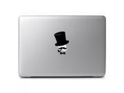 Pipe Smoking Gentleman with Mustache and Bow Tie Vinyl Protective Skin Decal Sticker for Apple Macbook Air Pro 11 13 15 17 Laptop Tablet Wall Car