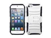 White Black Advanced Armor Protector Case Cover with Stand for Apple iPod Touch 5th Generation