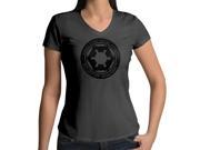 Women s Star Wars Galactic Empire Logo 100% Cotton V Neck T Shirt