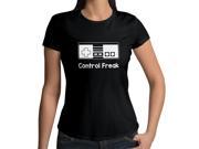 Women s Control Freak NES Nintendo Controller 100% Cotton Crew Neck T Shirt