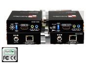 HDMI 3D IR and RS232 Extender Set over Single CAT5 6