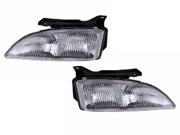 95 99 Chevy Cavalier Headlights Headlamps Pair Set Left Right Halogen New