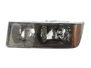 Chevy Avalanche 02 05 Headlight Headlamp Left Driver w Lower Side Body Cladding