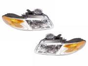 NEW 96 99 CARAVAN TOWN COUNTRY w XENONS REPLACEMENT HEADLIGHTS HEADLAMP SET