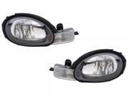 01 02 Dodge Neon Headlights Headlamps Black Bezel Halogen Pair Set w Xenons New