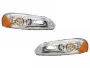 01 06 Stratus 4D 01 03 Sebring 4D Convt Headlight Headlamp Pair Set New