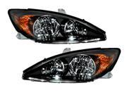 NEW 02 04 TOYOTA CAMRY DIRECT REPLACEMENT HEADLIGHTS HEADLAMPS PAIR SET NEW