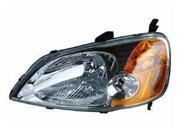 HEADLIGHT CAPA CIVIC CPE 01 03 HL UNIT LH