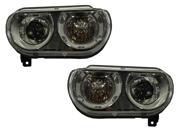 NEW 08 11 DODGE CHALLENGER HID WITHOUT HID KIT HEADLIGHTS HEADLAMPS PAIR SET NEW