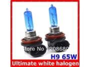 2 X H9 Super White 65W Car Fog Lamp Halogen Xenon Light Bulbs 12V Lamp Light Bulbs 6000~6500K Free Shipping AAA