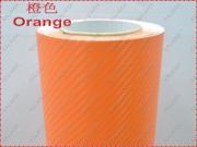 1 Roll 1.52MX30M Orange 3D carbon fiber vinyl film carbon fibre sticker 60*1181 13 color option FREESHIPPING car sticker TTT