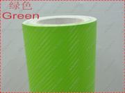1 Roll 1.52MX30M Green 3D carbon fiber vinyl film carbon fibre sticker 60*1181 13 color option FREESHIPPING car sticker TTT