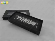 One piece TURBO Car sticker Carbon fiber material sticker Car Logo Car Emblem GGG FREESHIPPING