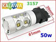 1 pair white 50W 3157 High Power LED lamp EPISTAR chipset Foglamp YELLOW RED WHITE FFF FREESHIPPING