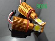 a pair of white NewProducts~22W!!! 9006 High Power CANBUS LED Car Headlight with COB LED Source H7 H8 H11 90s05 9006 GGG FREESHIPPING