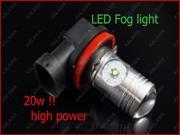 1 pair H11 20W !!white Super Bright head lamp USA CREE chipset High Power Fog light LED lamp FFF FREESHIPPING