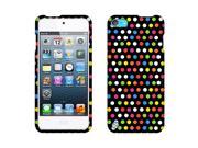 Apple iPod Touch 5 Hard Cover Case Rainbow Dot Texture