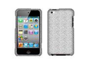 Apple iPod Touch 4 4th Generation Hard Case Cover Silver w Full Rhinestones