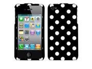 Apple iPhone 4 iPhone 4S Hard Case Cover Dots White Black