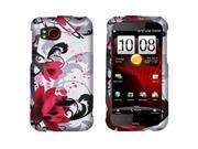 HTC Rezound ADR6425 Hard Case Cover Red Lily Flower