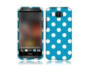 HTC Desire 601 Zara Hard Case Cover Dots White Blue