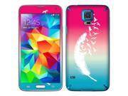 Samsung Galaxy S5 G900 Vinyl Decal Sticker Pink And Blue Birds Of A Feather