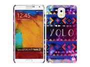 Samsung Galaxy Note 3 III N9005 N9000 Back Cover Case Aztec You Only Live Once Yolo