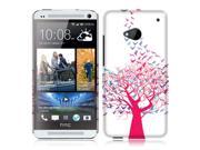 HTC One M7 Back Cover Case Light Tree And Birds