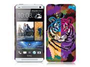 HTC One M7 Back Cover Case Multicolor Tiger