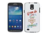Samsung Galaxy S4 Active I537 I9295 Silicone TPU Case Christian Bible Verse Philippians 4 13
