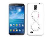 Samsung Galaxy Mega 6.3 I9200 I9205 Silicone TPU Case Grey And Pink Love Music Infinity