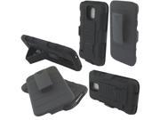 Hybrid Robot Black Black Stand With Holster Protective Hard Skin Case Cover for Samsung Galaxy S5 G900