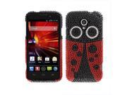 ZTE Source N9511 Majesty Z796C Hard Case Cover Red Ladybug With Full Rhinestones