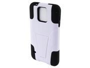 Hybrid White Black With Y Stand Protective Hard Skin Case Cover for Samsung Galaxy S5 G900