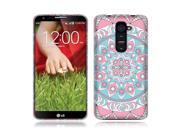 LG G2 mini D620 Hard Case Cover Teal Floral Mandala 2D Glossy