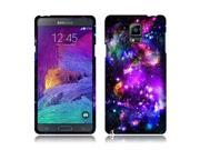 Samsung Galaxy Note 4 Hard Case Cover Purple Marvel Nebula Galaxy 2D Silver Glossy